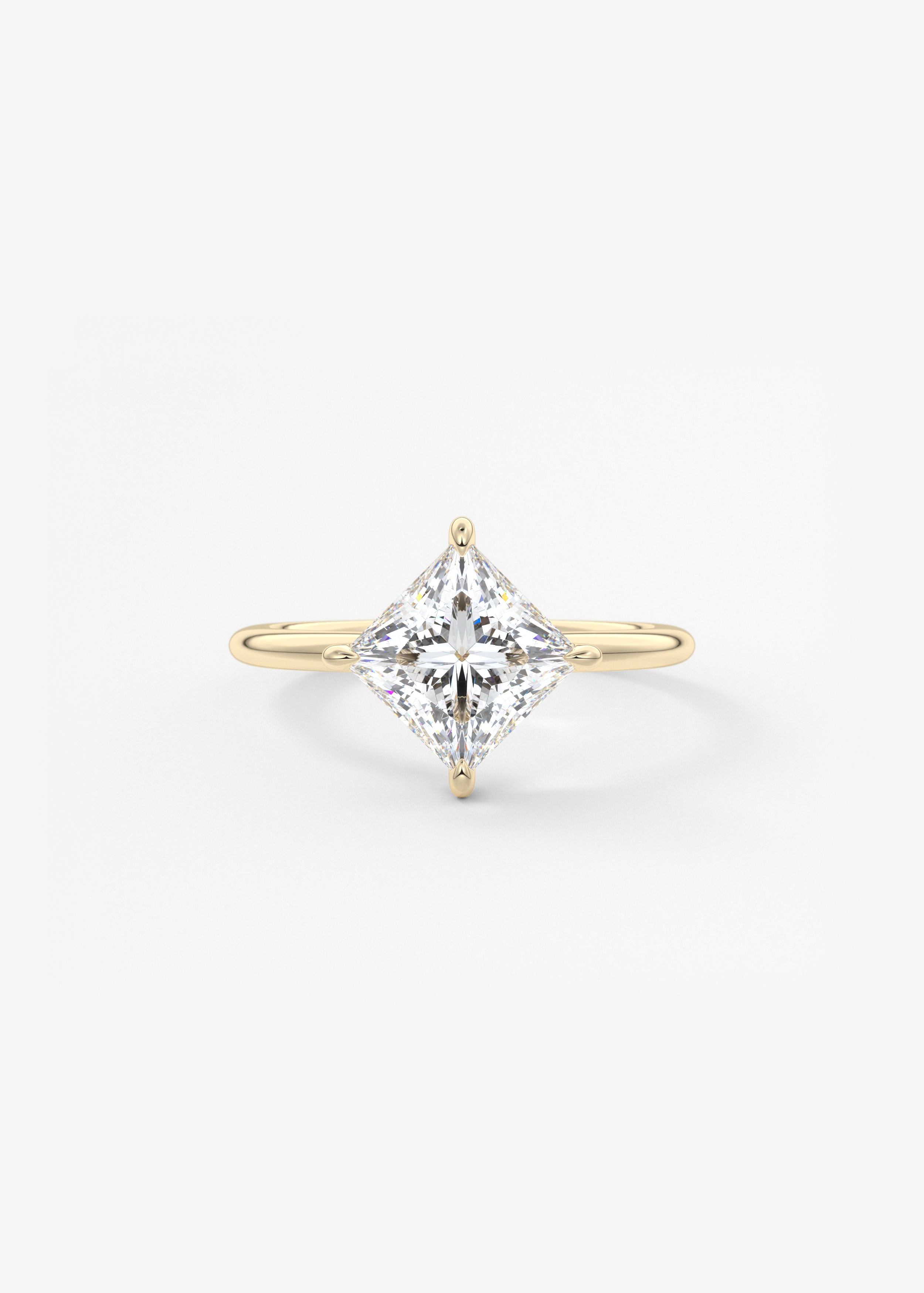 Oval Solitaire With Raised Basket Gallery Lab Grown Diamond Engagement Ring